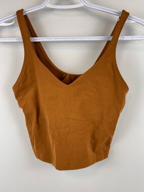 Lululemon Align Crop Tank Size 4 Copper Brown Built-In Bra